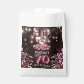 マゼンパーソナライズされたタワイン70誕生日 フェイバーバッグ (正面)