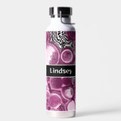 マゼンパーソナライズされたタ流体アート ウォーターボトル (左面)