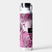マゼンパーソナライズされたタ流体アート ウォーターボトル (正面)