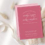 マゼンミニマルタピンクスクリプト結婚式招待状 シーズンカード<br><div class="desc">マゼンミニマルタピンクスクリプト結婚式招待状。マゼンタピンクの背景結婚に美しいピンクのスクリプトを搭載したトレンディー明るい赤紫色ピンクの結婚式招待状で、スタイリッシュにゲストを感動。この招待状は素晴らし熱いピンクのデザインを持ち、モダンそしてビブミニマルスと、あなたのトレンディー、ミニマシンプルリストに最適結婚である。マゼンミニマルタの背景と対照的にモダン、レイアウトとピンクのスクリプトに注目を集める。この招待は、ニュートラルまたはピンクの結婚花模様で囲まれた美しい設定のトーンを設定し、マゼンダのデコに合わ結婚せる。任意のインディアンや明るく明るいお祝いに完璧な追加。ザ・サンデー・コレクティブ©byレイチェル・ハンナ・ギー</div>
