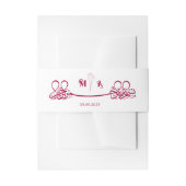 マゼンミニマルタフローライスラムイニシャル 招待状ベリーバンド (正面例)