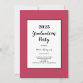 マゼンミニマルタ卒業パーティー 招待状 (正面)
