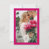 マゼンモダンタはっきりしたン写真 サンキューカード (裏面)