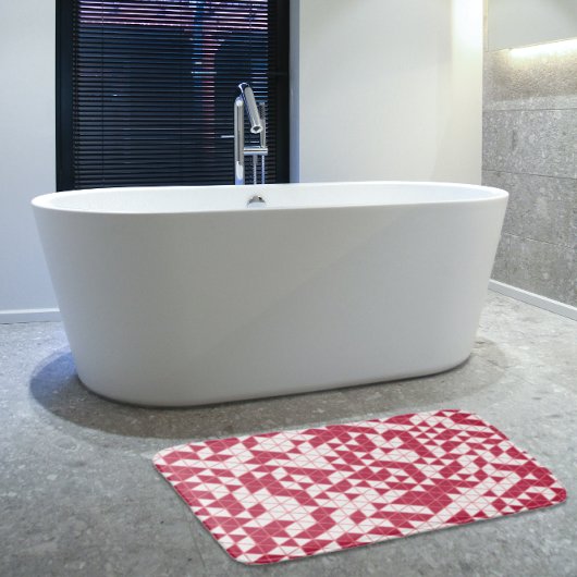 マゼンモダンタガーリー・ピンク幾何学模様 バスマット