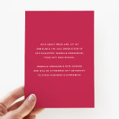 マゼンモダンタスタイリッシュン写真卒業 案内状