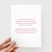 マゼンモダンタタイポグラフィ写真卒業 案内状