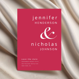 マゼンモダンタタイポグラフィ セーブザデート