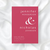 マゼンモダンタタイポグラフィ セーブザデート