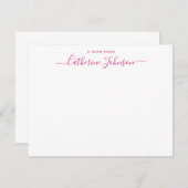 マゼンモダンタピンクから手書きのメモを書く ノートカード (正面/裏面)