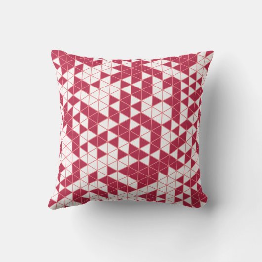 マゼンモダンタピンク幾何学的 クッション (裏面)