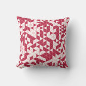 マゼンモダンタピンク幾何学的 クッション (正面)