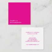 マゼンモダンタミニマリスト スクエア名刺 (正面/裏面)