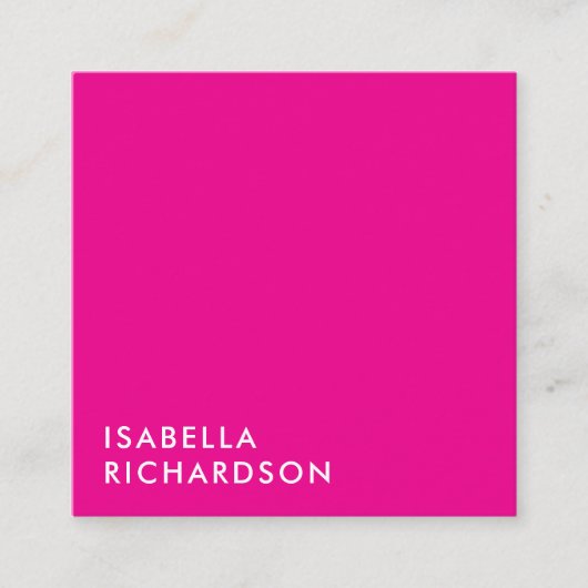マゼンモダンタミニマリスト スクエア名刺 (正面)