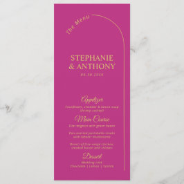 マゼンモダンタミニマルーチ付きマゼンタ結婚ン メニュー