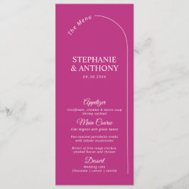 マゼンモダンタミニマルーチ付きマゼンタ結婚ン メニュー