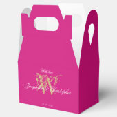 マゼンモダンタモノグラム+名前スクリプトシエレガントック フェイバーボックス (オープン)