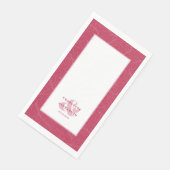 マゼンモダンタレッド結婚の花嫁と花婿パターン (コーナー)