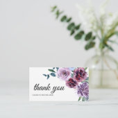 マゼンモダンタ水色フラワーカサンキューード エンクロージャーカード (スタンド正面)