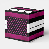 マゼンモダンタ白黒はっきりしたストライプ フェイバーボックス (裏面サイド)