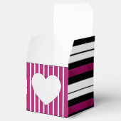 マゼンモダンタ白黒はっきりしたストライプ フェイバーボックス (オープン)