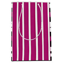 マゼンモダンタ白黒はっきりしたストライプ