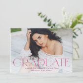 マゼンモダンタ系写真卒業 案内状 (スタンド正面)