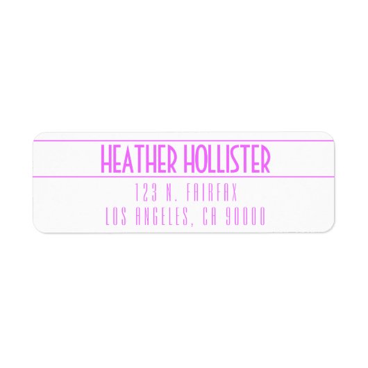 マゼンモダンタ色と白 ラベル (正面)