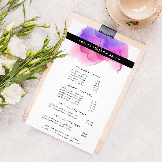 マゼンモダンタ色の価格とサービス チラシ