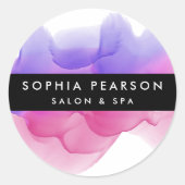 マゼンモダンタ色の色枠 ラウンドシール (正面)