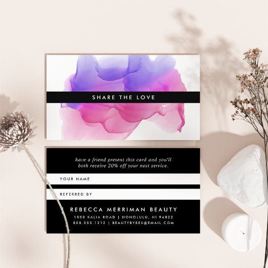 マゼンモダンタ色の色枠 |紹介カード 紹介カード