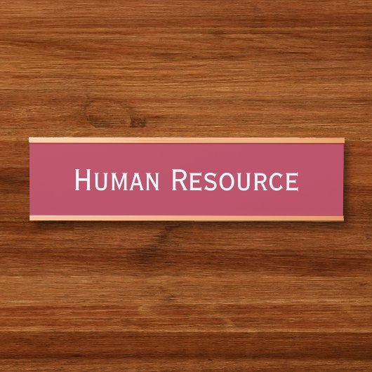 マゼンモダンタ色のOfficeルーム部門名 サインプレート