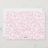 マゼンモダンタ色バレンタインデーの写真のスクリプト シーズンカード (裏面)