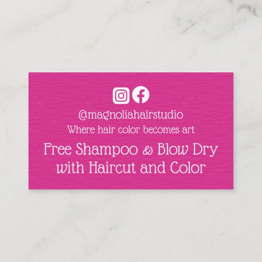 マゼンモダンタ・マグノリア・ロゴ・フリー・サービス 割引カード (裏面)