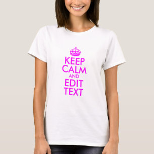 マゼン保タ色の穏やかさと編集文字 Tシャツ
