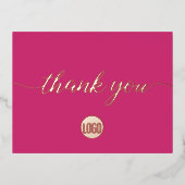 マゼン実在タバラ金ゴールドフォイル事業 箔招待状ポストカード (正面)