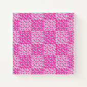 マゼン市松模様にタとホワイトモノグラムの愛 ノートブック (裏面)