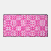 マゼン市松模様にタと白の愛 デスクマット (正面)