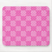 マゼン市松模様にタと白の愛 マウスパッド (正面)