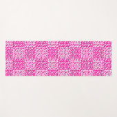 マゼン市松模様にタと白の愛 ヨガマット (正面(横))