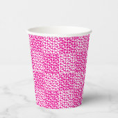 マゼン市松模様にタと白の愛 紙コップ (右)