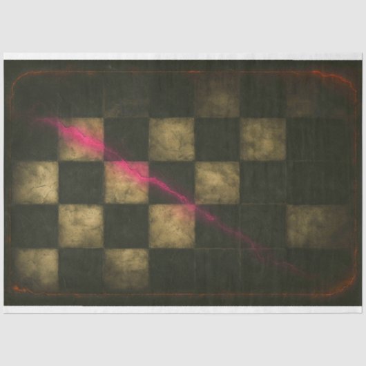 マゼン擦り切れたタストリークの切り離し機能付きチェッカーボード 薄葉紙 (正面)