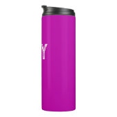 マゼン無地のタ名前をカスタムするモノグラム タンブラー (回転右)