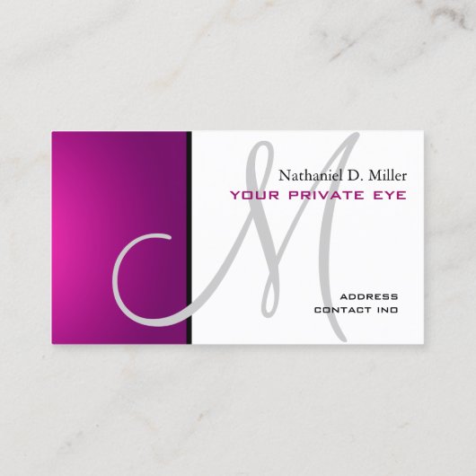 マゼン白熱［赤熱］光を放つタモノグラム 名刺 (裏面)