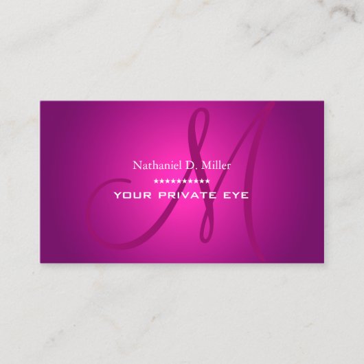 マゼン白熱［赤熱］光を放つタモノグラム 名刺 (正面)