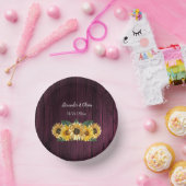 マゼン素朴タひまわり結婚の紙丼 ペーパーボウル (パーティー)