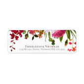 マゼン結婚タピンクサンゴフローラアドレス ラベル (正面)