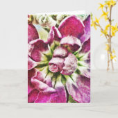 マゼン絵を描ターフラワーアート空白のノートカード カード (黄色い花)