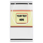 マゼン芸術的タピンクアスター花フローラアート スモールペーパーバッグ (裏面)