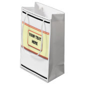 マゼン芸術的タピンクアスター花フローラアート スモールペーパーバッグ (裏面アングル)