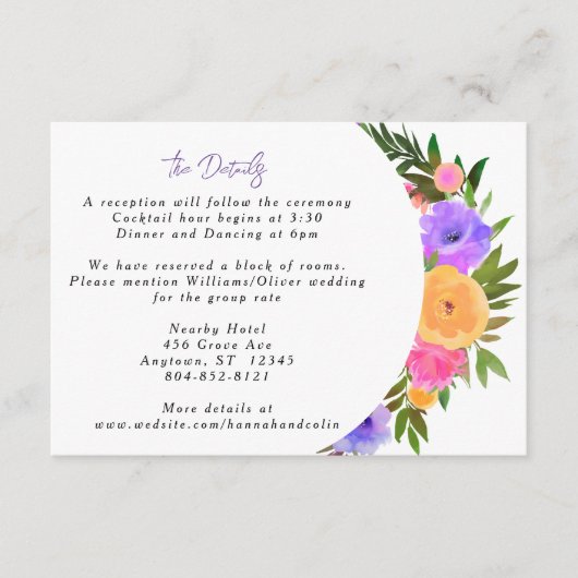 マゼン鮮やかタカジュアル紫バイオレットイエロー エンクロージャーカード (正面)